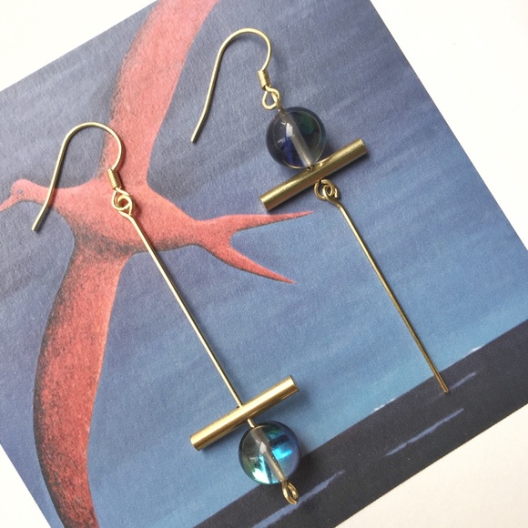 Original Design Minimalist Tourmaline Earrings - Picture 3 of 4